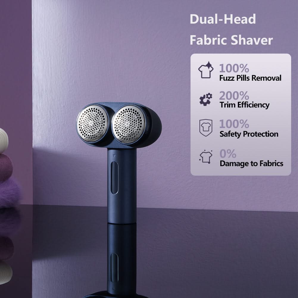 Nesugar M5 Dual-Head Fabric Shaver & Lint Remover, 3 Speeds
