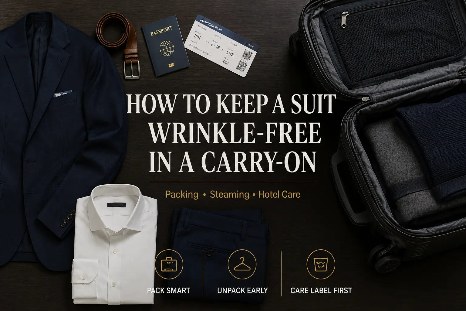 How to Keep a Suit Wrinkle-Free in a Carry-On: Packing, Steaming & Hotel Tips
