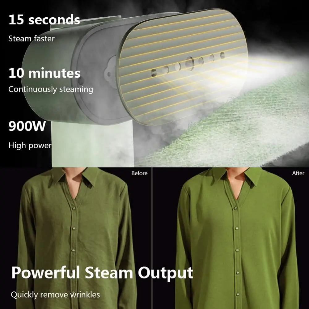 portable handheld clothes steamer packed inside suitcase for travel